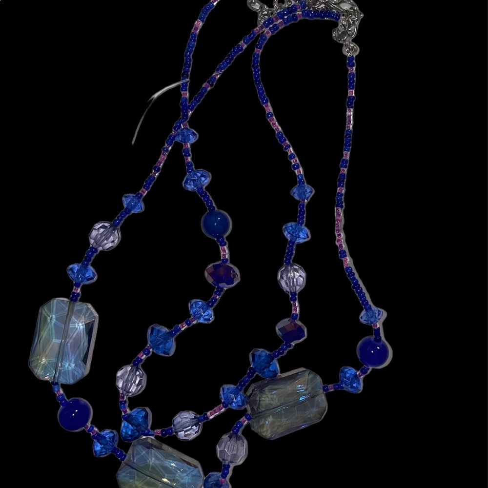 Blue stone necklace